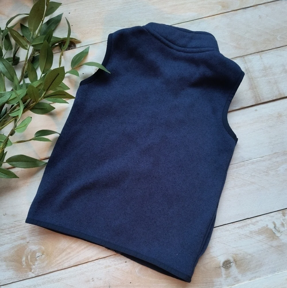 Carter's Toddler Boy Zip Up Sweater Vest Sleeveless Blue Fleece Lined Size 4T